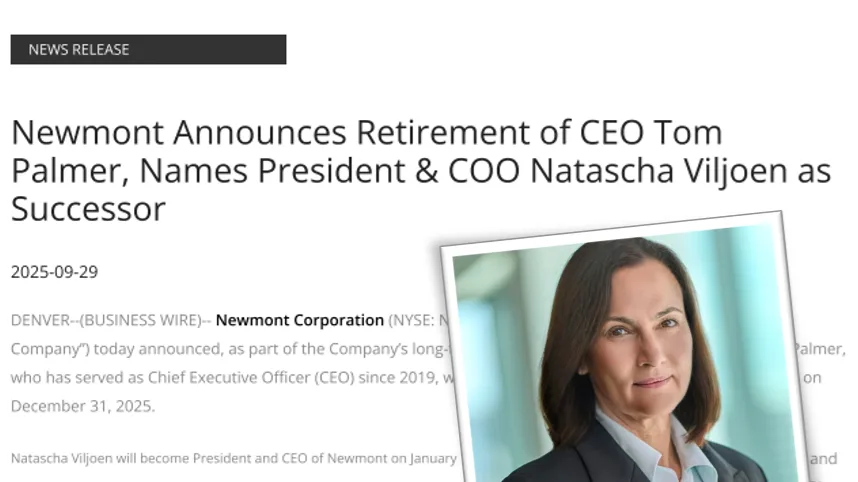 Historic Leadership Change at Newmont: Natascha Viljoen to Become First Female CEO